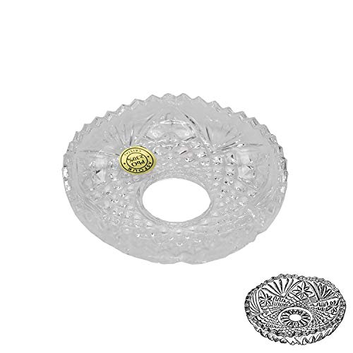 Kristall Bobeche Ø 85mm H 22mm | Kristallklare Lichtschale aus 24% PbO Bleikristall | Tropfschale für Sonnenfänger an Kronleuchter und Lüster von Christoph Palme Leuchten