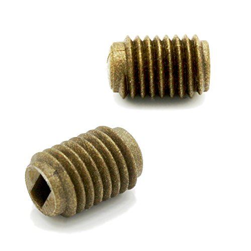 Christoph Palme Leuchten Madenschraube M7 x 1 Schwarz/Weiß/Gold 3 Stück Länge 10mm Gewinde-Schraube Feststellschraube Gewindenippel Gewindestift Wurmschraube (Gold) von Christoph Palme Leuchten