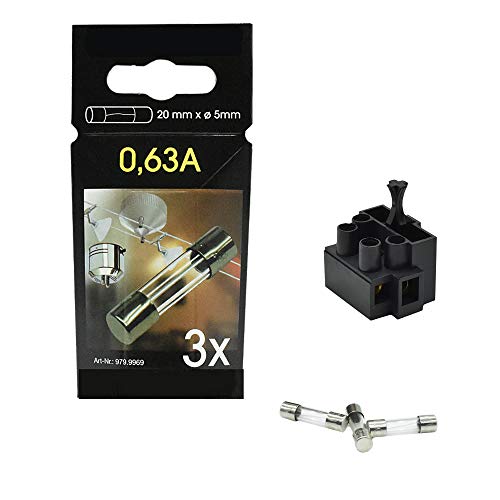 Lüsterklemme mit Feinsicherung 0,63A – Set 0,5-2,5mm² Ersatzsicherung Träge 979.9969 von Christoph Palme Leuchten