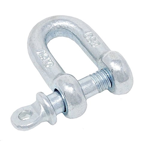 5x Schäkel 10mm DIN 82101 Form A mit Schraubbolzen Stahl verzinkt Drahtseil Zubehör Kuhmaul von Christoph Palme Leuchten