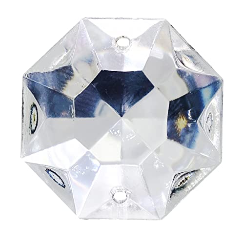 10x Kristall Koppe 22mm CLASSIC Oktagon 2-Loch Kristallklar Kristallglas Kristallstein für Kronleuchter von Christoph Palme