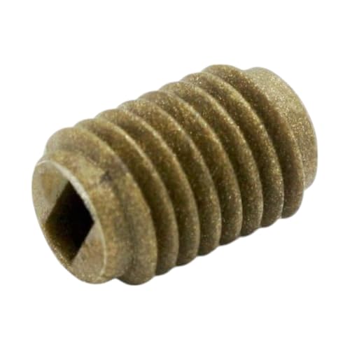 10x Kunststoff Madenschraube M7 x 1 Gewindestift 10 mm mit Schlitz – Feststellschraube Wurmschraube Gewindenippel (Gold) von Christoph Palme