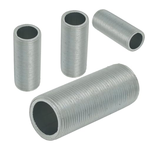 4x Gewinderohr M13x1 – 30 mm Länge – ISO-Feingewinde DIN 13-5 – Metallrohr mit Außengewinde aus verzinktem Eisen von Christoph Palme