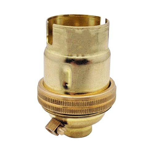 Hochwertige B22d Lampenfassung – Metall & Keramik Bajonett Sockel mit Glattmantel 250V/2A, M10x1 Feingewinde von Christoph Palme