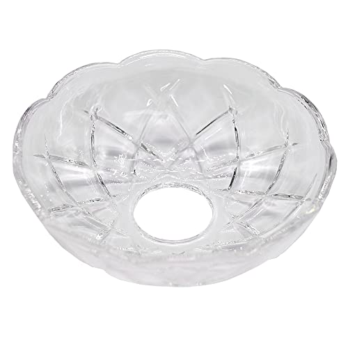 Kristall Lichtschale Ø 100mm H. 34mm Kristallklar Bobèche 30% PbO Kristallschale incl. Behang-Aufhänger (Aufhänger silberfarben) von Christoph Palme