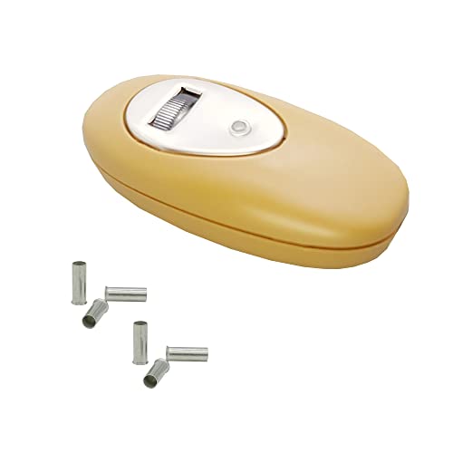 LED Schnurdimmer 4-100W / HV-Halogen 25-160W + Aderendhülsen Universaldimmer Schnurzwischenschalter (Gold) von Christoph Palme