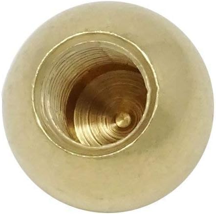 Messing Kugel Ø 20mm mit M10x1 Feingewinde DIN 13-5 Sackgewinde – 1 Stück – Rohes Messing Drehteil Gewindekugel von Christoph Palme