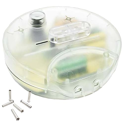 Universal Dimmer 60-300W Rund Fußdimmer HV 230V mit Schieberegler u. Druckschalter Mod.1012 incl. Aderenendhülsen (Transparent) von Christoph Palme