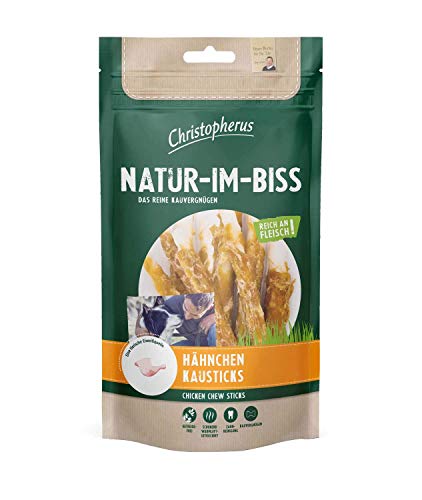 Christopherus Kausticks für Hunde, Hähnchen-Kausticks, Warmluftgetrocknet, Natur-Im-Biss, 70 g von Christopherus