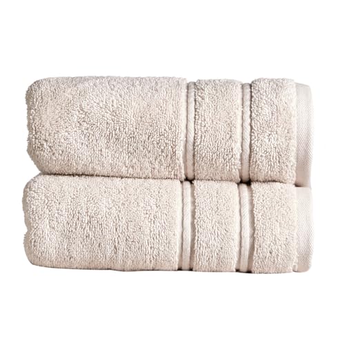 Christy Antalya Handtücher | 2er-Set | 100% türkische Baumwolle | 600 g/m² | weiches Plüsch-Luxus-Handtuch-Set | 50 cm x 90 cm | schnell trocknend | Bimssteinbeige Christy Antalya Handtücher | 2er-Set | 100% türkische Baumwolle | 600 g/m² | weiches Plüsch-Luxus-Handtuch-Set | 50 cm x 90 cm | schnell trocknend | Bimssteinbeige von Christy