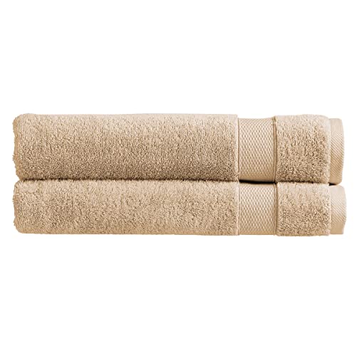 Christy Refresh Badetuch-Sets | 2er-Set | schnell trocknend | tonal und stilvoll | weiche Plüsch-große Badetücher | saugfähige Duschtücher | 100 % Baumwolle 550 g/m² | maschinenwaschbar | Treibholz von Christy