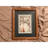 1997 Jody Bergsma Gerahmtes Print Mit Fröschen Auf Ast "Hang On; Es Gibt Keine Probleme... Only Situations" 1553/5000 Signiert &nummeriert 9" X 11" von ChristyLouVintage