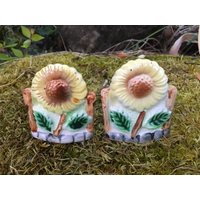 Jahrgang Japan Sonnenblume Salz & Pfefferstreuer | Daisy, Blume von ChristyLouVintage