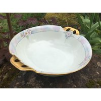 Jahrgang Noritake Nippon Servieren Schale/Gemüse W Von Hand Bemalt Blumen Und Gold Edging von ChristyLouVintage