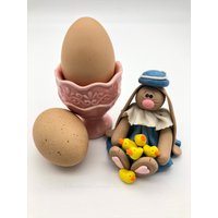 Ton Blau Hase Kaninchen Hand Geformt Ton Blau Hase Kaninchen Hand Geformt von ChristysCornerShop