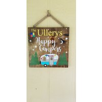 Personalisierte Autismus Bewusstsein Camper Zeichen Familienname Camping Dekor von ChristysKorner