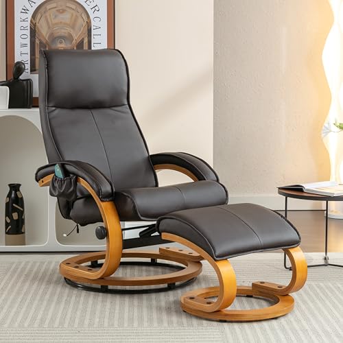 Chronetix Massagesessel Mit PU-Leder Verstellbarer Rückenlehne 11-Punkt-Massage Heizfunktion Fußhocker Drehbar Wohnzimmer Loungesessel Chronetix Massagesessel Mit PU-Leder Verstellbarer Rückenlehne 11-Punkt-Massage Heizfunktion Fußhocker Drehbar Wohnzimmer Loungesessel von Chronetix
