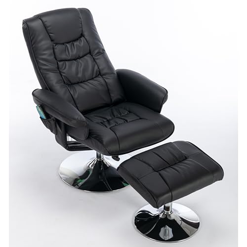Chronetix Massagesessel Mit PU-Leder Verstellbarer Rückenlehne 6-Punkt-Massage Heizfunktion Fußhocker Drehbar Wohnzimmer Loungesessel Chronetix Massagesessel Mit PU-Leder Verstellbarer Rückenlehne 6-Punkt-Massage Heizfunktion Fußhocker Drehbar Wohnzimmer Loungesessel von Chronetix