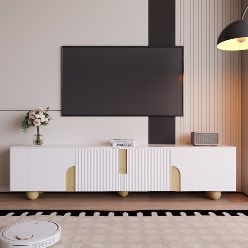 Chronetix TV Schrank Schwarz Kommode Weiß 180 cm mit 4 Türen Marmoroptik-Oberfläche Kugelförmige Holzbeine MDF PB Kommode fürs Wohnzimmer Chronetix TV Schrank Schwarz Kommode Weiß 180 cm mit 4 Türen Marmoroptik-Oberfläche Kugelförmige Holzbeine MDF PB Kommode fürs Wohnzimmer von Chronetix