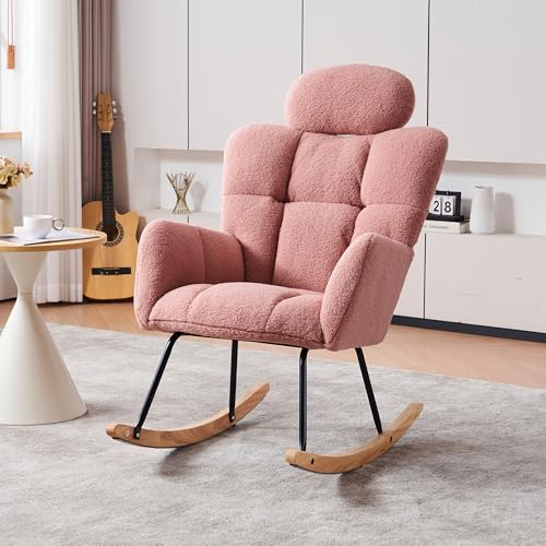 Chronetix Teddy Schaukelstuhl Mit Getuftetem Bezug Weiß Gepolstert Hohe Rückenlehne Holz Schaukelbeine Für Wohnzimmer Und Schlafzimmer Chronetix Teddy Schaukelstuhl Mit Getuftetem Bezug Weiß Gepolstert Hohe Rückenlehne Holz Schaukelbeine Für Wohnzimmer Und Schlafzimmer von Chronetix