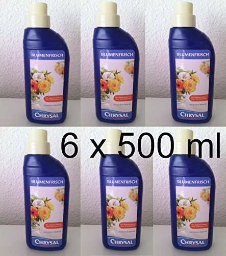 Chrysal Blumenfrisch 6 x 500 ml, Pflanzenfutter für Hauspflanzen von Chrysal