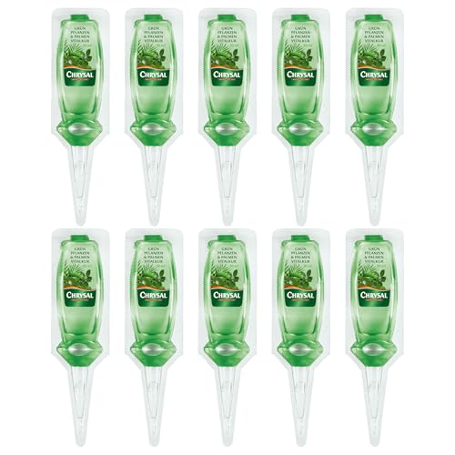 Chrysal Grünpflanzen und Palmen Vitalkur - 10x 30 ml Gebrauchsfertiger Dünger, Blister einfach in die Erde stecken von Chrysal