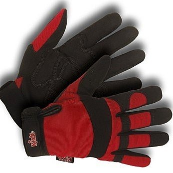 KIXX Handschuh synthetisches Leder/Nylon Gr. 10 Schwarz/Rot von Chrysal