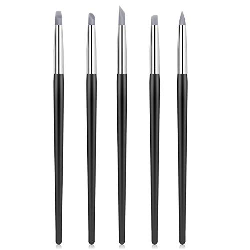 5 Stück Ton Farbe Sculpting Shapers Silikonpinsel Modellier Pinsel Colour Shaper Clay Shaper Modellier Werkzeug Pinsel Gummi Spitze Schnitzwerkzeuge Formen von Chstarina