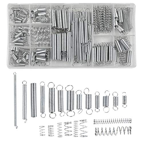 Chstarina 200pcs Druckfeder Zugfedern Federn Verzinkt Sortiment Set Spiralfeder Stahlfeder Diverse Größen im Set in Praktischer Kunststoffbox Chstarina 200pcs Druckfeder Zugfedern Federn Verzinkt Sortiment Set Spiralfeder Stahlfeder Diverse Größen im Set in Praktischer Kunststoffbox von Chstarina