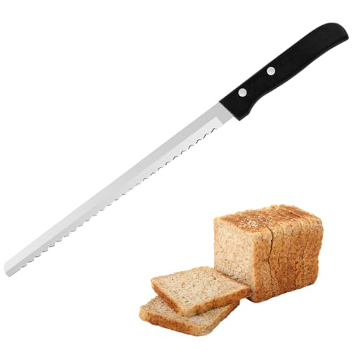 Chstarina Brotmesser mit Wellenschliff, Brotmesser 10 Zoll Edelstahl, Scharfes Brotmesser, Brötchenmesser mit Ergonomischer Griff, Hochwertiges Küchenmesser zum Schneiden von Brot, Brötchen, Baguette Chstarina Brotmesser mit Wellenschliff, Brotmesser 10 Zoll Edelstahl, Scharfes Brotmesser, Brötchenmesser mit Ergonomischer Griff, Hochwertiges Küchenmesser zum Schneiden von Brot, Brötchen, Baguette von Chstarina