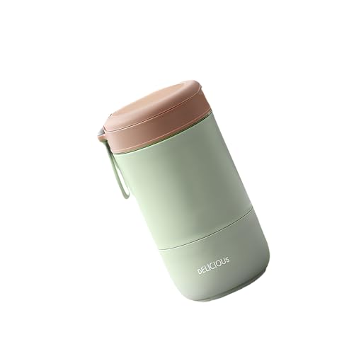 Chstarina Doppelschicht Milch Müsli Cup to Go Edelstahl, 730Ml Grün Müslibecher to Go mit Faltbarem Löffel, Thermobehälter für Essen für Suppen Joghurt Speisen für Arbeit, Schule, Tourismus Chstarina Doppelschicht Milch Müsli Cup to Go Edelstahl, 730Ml Grün Müslibecher to Go mit Faltbarem Löffel, Thermobehälter für Essen für Suppen Joghurt Speisen für Arbeit, Schule, Tourismus von Chstarina