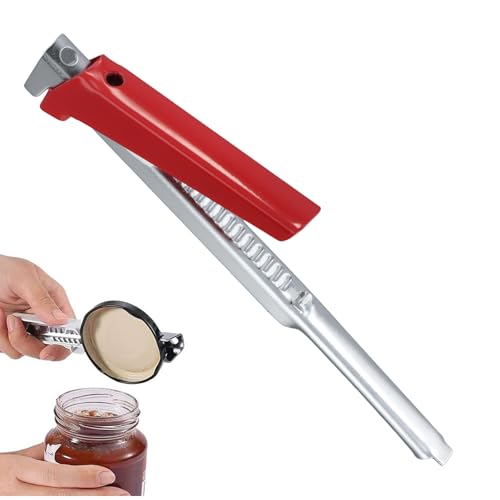 Chstarina Effortless Arthritis Jar Opener, Dosenöffner Manuell, Glasöffner Schraubdeckelöffner, Büchsenöffner, Arbeitssparender Dosenöffner, Multiöffner für Senioren, Familie (Rot) von Chstarina
