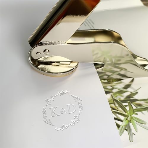 Personalisierter Hochzeits-Prägestempel – personalisierter Monogramm-Präger, benutzerdefinierte Initialen Prägesiegel, Einladungsprägung von Chu6an6d