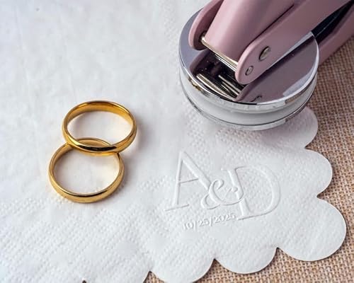 Personalisierter Hochzeits-Prägestempel – personalisierter Monogramm-Präger, individuelle Initialen-Prägung, Umschlag und Einladungsprägung von Chu6an6d
