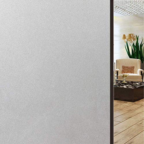 ChuShengQ 45 x 200 cm Milchglasfolie, Fensterfolie, selbststatische dekorative Fensterglasfolie für Zuhause, Büro, UV-Schutz, Geschenk #3 von ChuShengQ