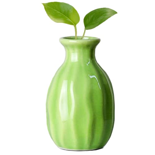 ChuShengQ Handgefertigte kleine Knospenvasen aus Keramik, Mini-Blumenvasen – Büro Desktop Vase Handwerk – Mikrolandschaft Vasen Ornament für Zuhause Büro Kunst Vasen Geschenk #3 von ChuShengQ