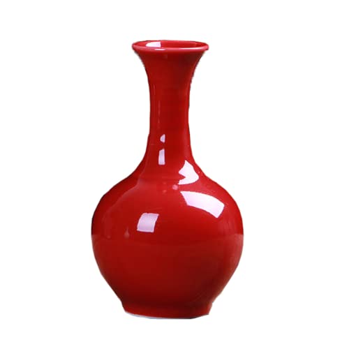 ChuShengQ Rote Mini-Vasen aus Keramik, Blumenvasen – für Büro, Schreibtisch, Blumenvase, Handwerk, Mikro-Landschafts-Vasen, Ornament für Zuhause, Büro, Desktop-Kunstvasen, Geschenk #1 von ChuShengQ