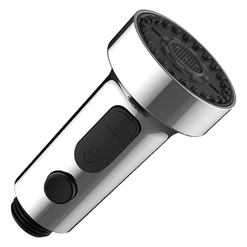 Wasserhahn Ausziehbar Aufsatz 3 Modi, Küche Sprühkopf Kopf Ersatz, Pull Out Brausekopf Küchenarmatur, Geschirrbrause Ersatzkopf, Handbrause für Küche Spüle, Chrom Kopfbrause Sprühdüse Kompatibel G1/2 von Chuainxin