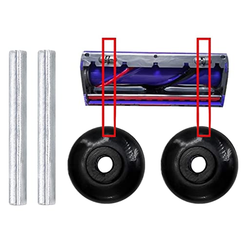 2 Stück Achsen und Rollen, motorisierte Köpfe, kleine Schaft-Räder für Dyson DC35, DC45, DC62, alle V6, SV03, SV05, SV07, SV09, Staubsauger, Powerheads Ersatz von Chuancheng