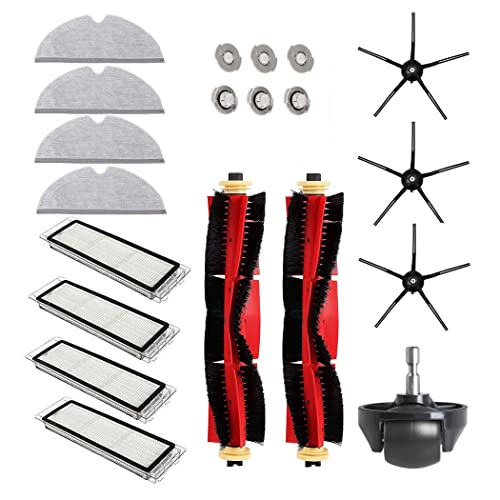 20 Stück Zubehör Ersatzteile für Xiaomi Roborock S5 Max S6 S6 Pure S6 MaxV S50 S51 S55 S5 Staubsauger-Teile Ersatzteile 2 Hauptbürste 3 Seitenbürste 4 Hepa Filter 4 Wischtücher 6 Filterkern 1 Rad von Chuancheng