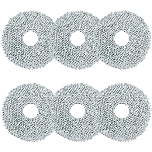 Chuancheng 6 Stück Wischtücher Ersatzteile für Roborock P10/ Q Revo/Qrevo MaxV/Qrevo Master/Qrevo Slim/Qrevo Pro/Qrevo S/Qrevo Curve Roboterstaubsauger Ersatz, Reinigungspads Ersatzzubehör Set von Chuancheng