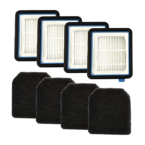 Chuancheng Ersatzfilter-Sets für AEG ASKW1 QX6, QX7, QX8-2 Staubsaugerzubehör Teilenummer 900923275 Ersatzfilter Ersatzteile (4 Motorfilter vorne + 4 Sanitärfilter) von Chuancheng