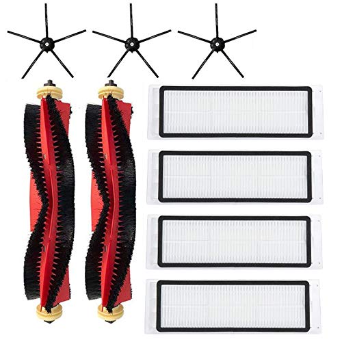 Hauptbürste Filter Zubehör für Xiaomi Roborock S6 Maxv S5 Max S6 S5 S6 Pure S60 S65 Staubsauger, Ersatzteile 2 Hauptbürste 4 Hepa Filter 3 Seitenbürste (Weiß) von Chuancheng