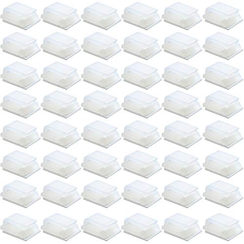 50 Packung Selbstklebende Kabelklemmen Elektrische Kabelklemmen Kabelmanagement Clips für Auto, Büro und Zuhause (13 x 10 mm, Weiß) von Chuangdi
