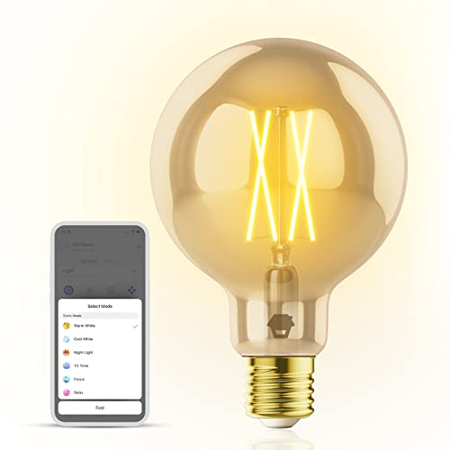 Chuango G95G - Smart vintage Edison-Glühbirne, Intelligente, energieeffiziente Glühbirne, Alexa, Google, Siri, 7 W, 220-240 V, E27-Fassung von Chuango