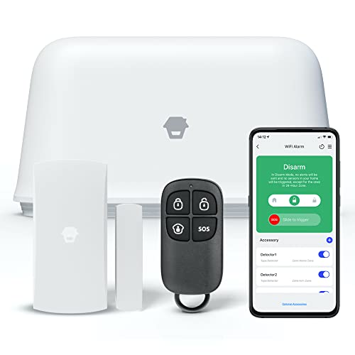 Chuango OV-300 - Smart WiFi Alarm System, kabelloses Haussicherheitssystem mit Basisstation, 97 db, Tür-/ Fenstersensor und handlicher Fernbedienung Chuango OV-300 - Smart WiFi Alarm System, kabelloses Haussicherheitssystem mit Basisstation, 97 db, Tür-/ Fenstersensor und handlicher Fernbedienung von Chuango