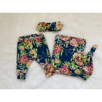 Neugeborene Mädchen Take Home Set. Swaddle Decke & Newborn Hut Oder Stirnband Neugeborenen Leggings. Baby-Mädchen-Dusche-Geschenk. Foto Prop von ChubbyCheekbabies