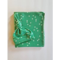 Organic Gender Neutral Neugeborenen Set. Bio Swaddle Decke & Newborn Hütchen Im Grünes Swaddle-Set. Foto Prop.baby Shower Geschenk Organic Gender Neutral Neugeborenen Set. Bio Swaddle Decke & Newborn Hütchen Im Grünes Swaddle-Set. Foto Prop.baby Shower Geschenk von ChubbyCheekbabies