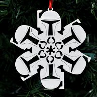 10 cm Boba Fett Hommage Schneeflocke Ornament von Chuddywinks