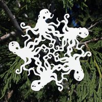 Oktopus Schneeflocke Ornament von Chuddywinks